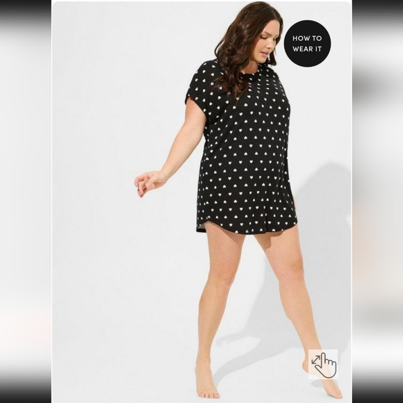 Torrid Super Soft Rib Dolman Sleep Dress - Picture 2 of 10